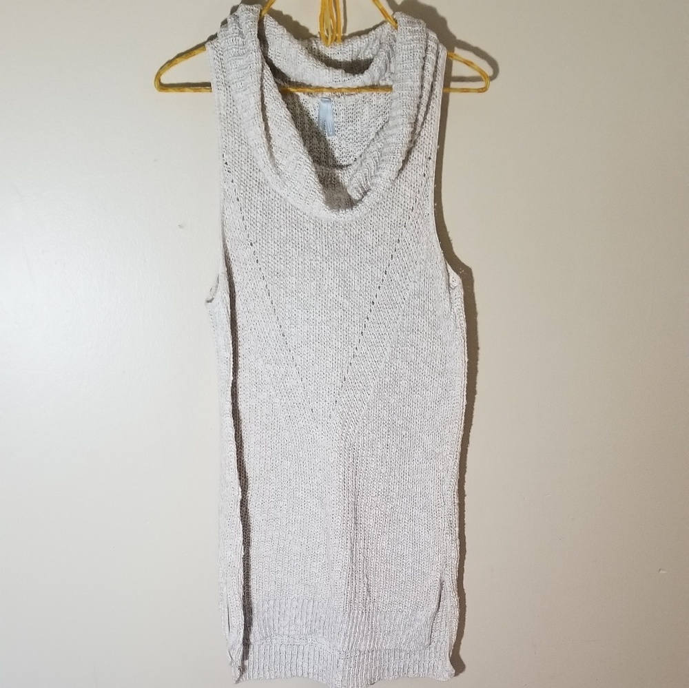 Cowl neck knit tank